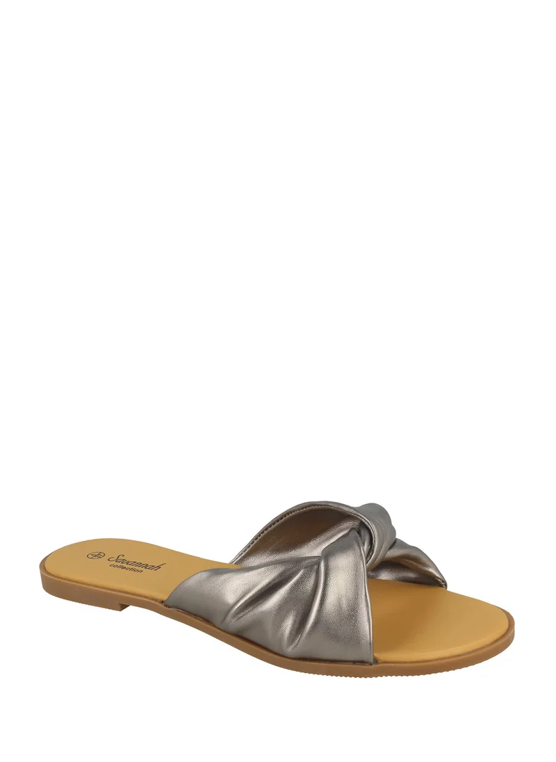 جينجر Knot Strap Flat Sandal