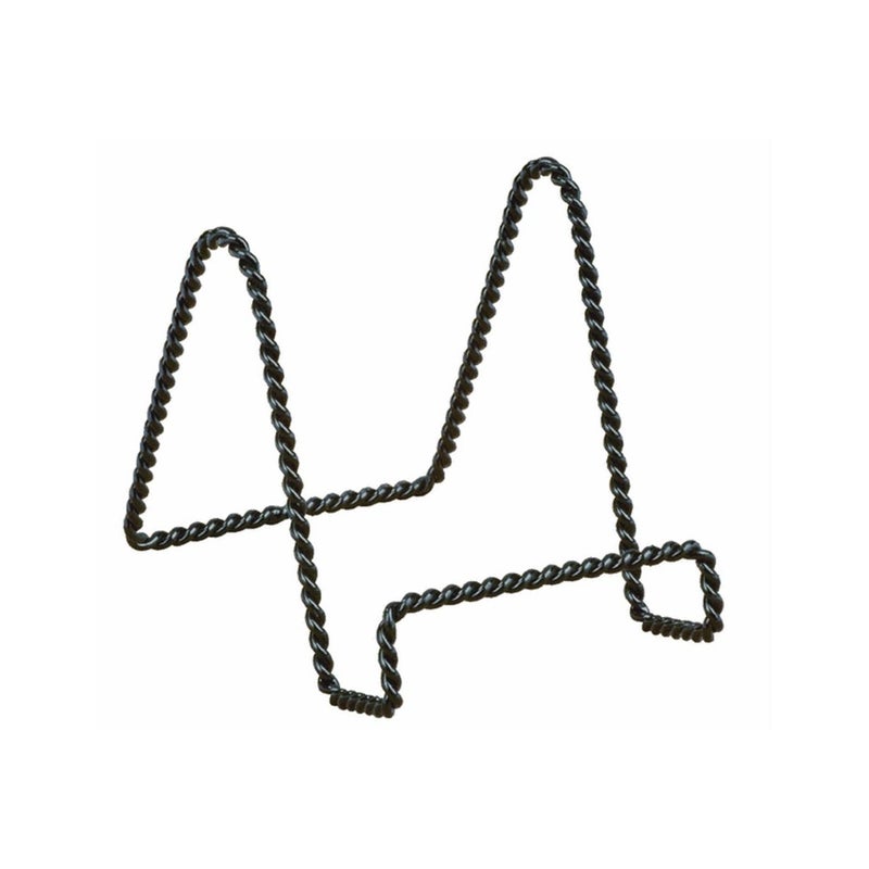 TRIPAR Decorative Twisted Wire Stand Black Display 3 Inch Depth Tabletop Easel Sleek Modern Look Perfect for Books Plates Photos More