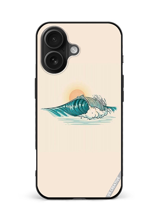 VR CREATIVE Protective Case Cover For Apple iPhone 16 Plus Waves Design Multicolour