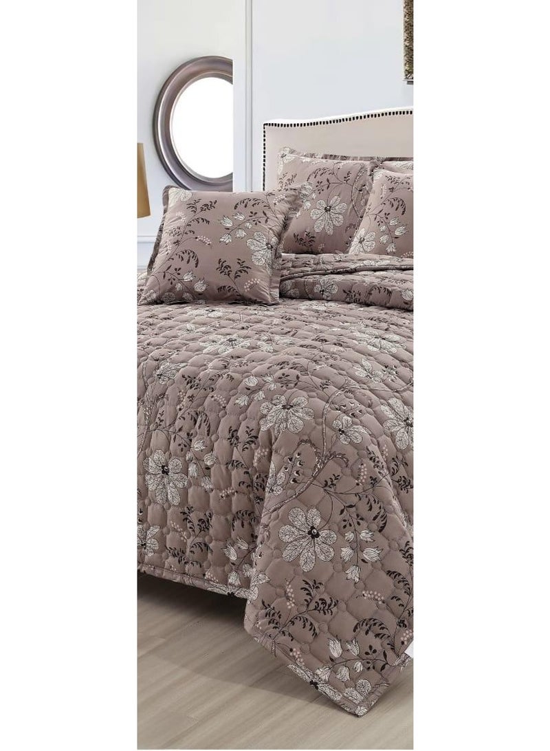 مون مفرش سرير نفرين فندقي مضغوط يتكون من 6 قطع ليمنحك صيف منعش، لحاف مقاس 250x230 سم - Image 3