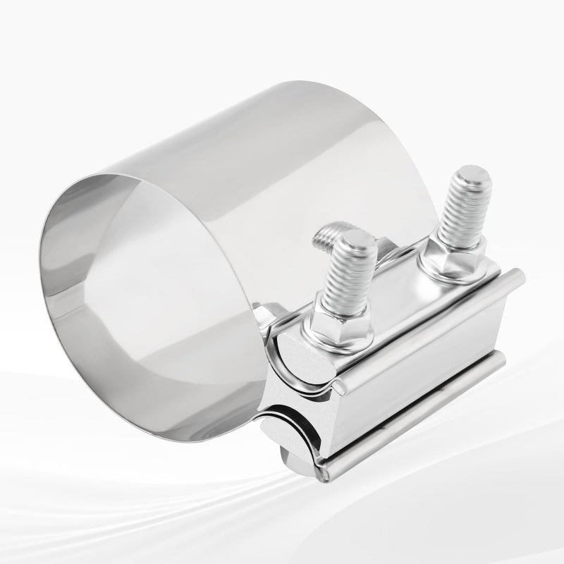 BIGREAT 3 Inch Exhaust Clamp3 Inch Butt Joint Exhaust Seal Band Clamp Sleeve Coupler Universal For Exhaust System 2PCS Polished T304 Stainless Steel - Image 4