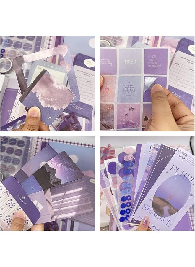 Scrap Book Cute Stationery Set for Kids 155 Items 348 Pcs A6 Journal Notebook DIY Journaling Kit Art Craft Supplies Aesthetic Gift for Girl Child Teenage Women - Image 4