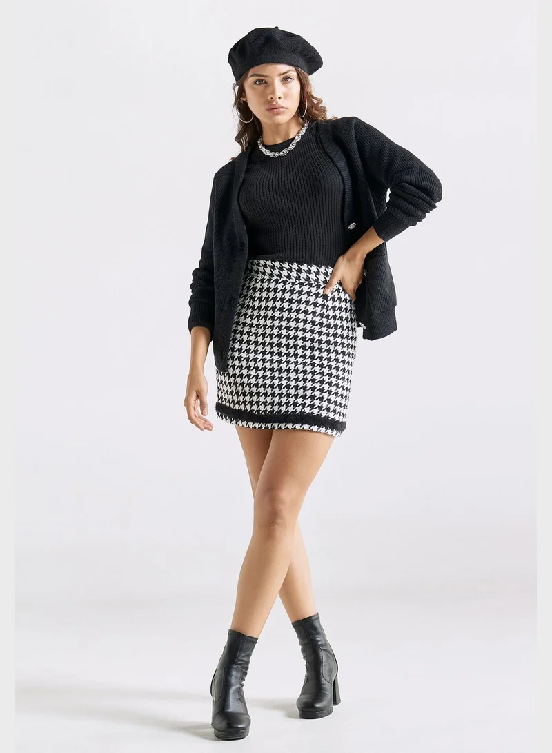 FAV Embellished Ribbed Cardigan
