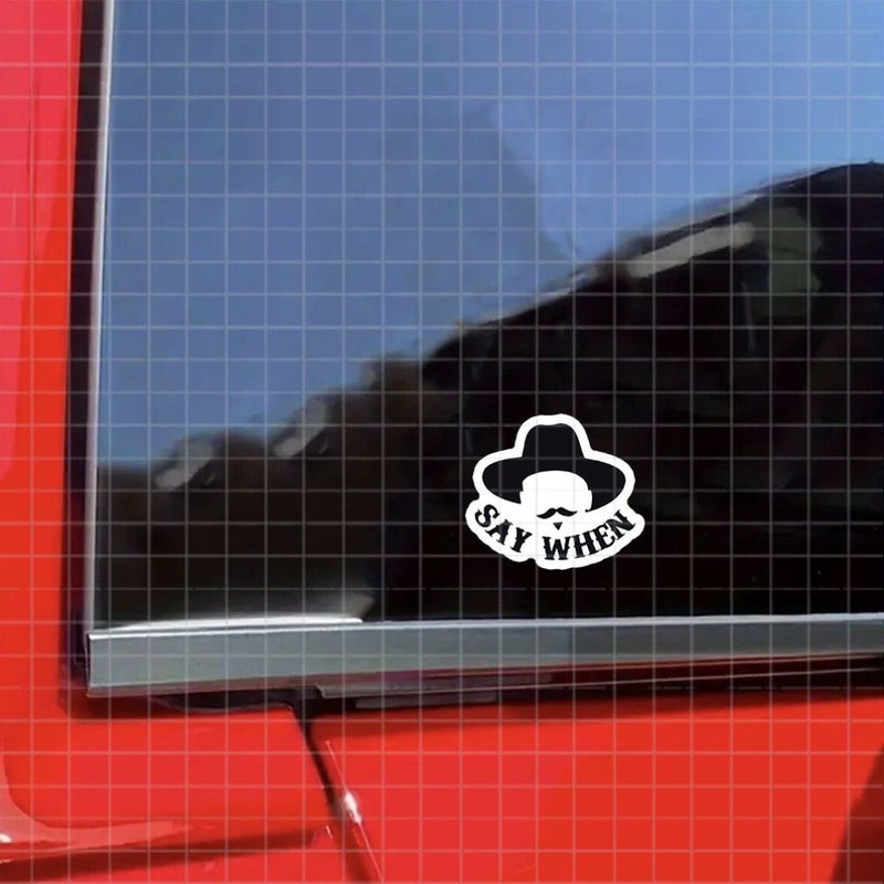 3 Inch Western Duel Funny Say When Vinyl Sticker Matte Finish - Image 5