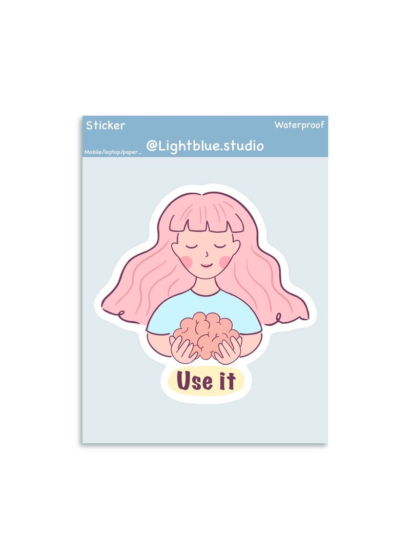 Boomah Accessories 1-Piece Creative Self Love Girl Power Waterproof Vinyl Stickers, for Laptop , Mobile , Mug , Skateboard , Guitar for kids, adult , girls, nursery 8x6cm - Image 2
