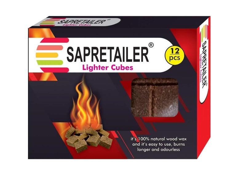 SAPRETAILER Fire Starter Cubes Lighter Blocks for Barbecue Charcoal Briquettes (Set of 4) - Image 2