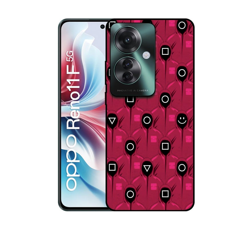 الصيد العين غطاء حماية مطبوع لهاتف Oppo Reno 11 F - لعبة الحبار سوليدر - Image 1