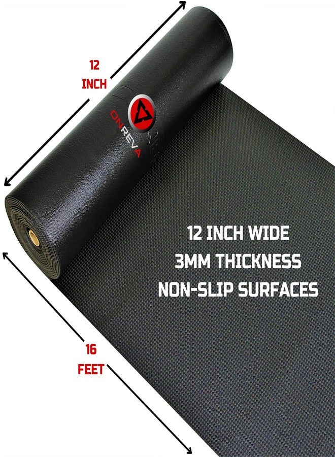 ONREVA Tool Box Liner 12 inch Wide x 16 Ft Large, Toolbox Drawer Liners, Heavy Duty Shelf Rubber Mat, Non Slip Pad Organizer for Rolling Tool Chest Drawers, Cabinet, Workbench, Black - Image 3