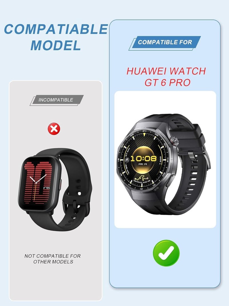 KASTWAVE 2Pcs TPU Case for HUAWEI WATCH GT6 Pro, Lightweight Half-Wrapped Anti Scratch Shockproof Protective 46mm Case, Ultra-Thin TPU HD Clear Cover for Huawei WATCH GT6 Pro - Image 2