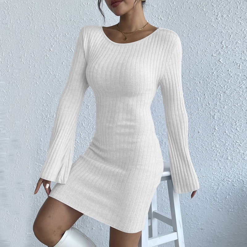 sachin and babi light blue dress Givenchy Backless Long Sleeve Knit Dress In Black - 81% Off