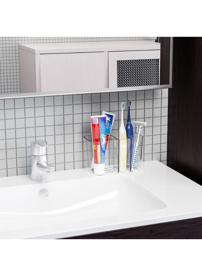 5 Slots Toothpaste Holder for Bathroom Countertop and Wall Mounted Electric Toothbrush Stand Kids Organizer Storage for Family White - Image 5