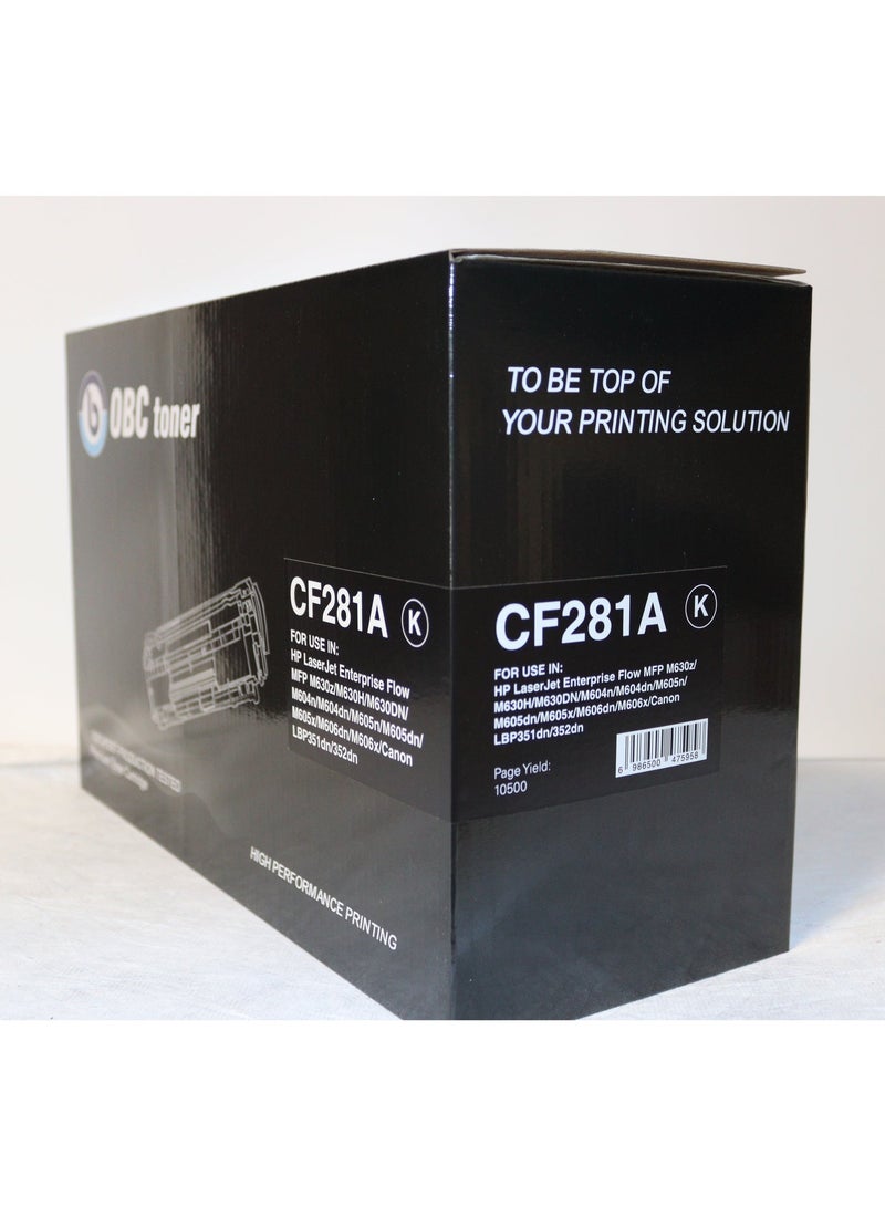OBC Compatible OBC black laser toner cartridge, replacement for HP CF281A, prints up to 1600 pages in pure color quality - Image 2