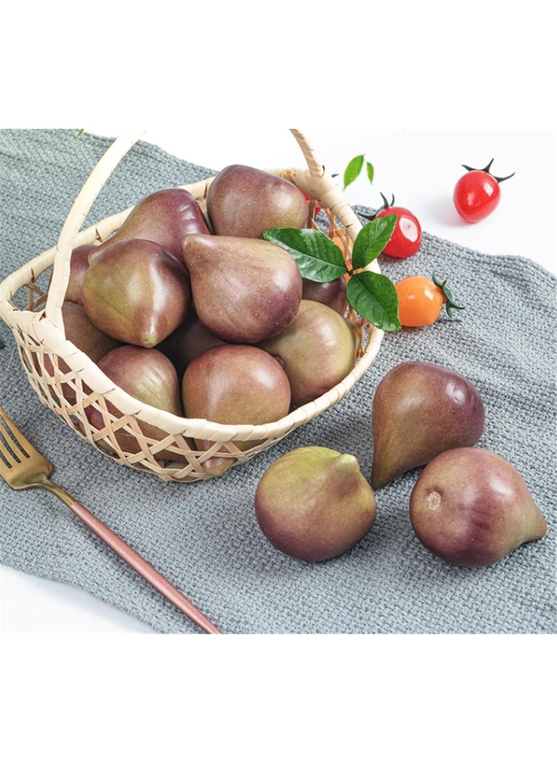 Skyseen Skyseen 8PCS Realistic Artificial Fruits Lifelike Decorative Fig Photography Props Home Decoration 