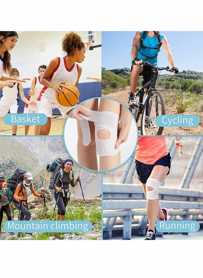 SYOSI دعامة الركبة مع مثبتات جانبية لتخفيف آلام تمزق الغضروف المفصلي والتهاب المفاصل والرباط الصليبي الأمامي والتهاب المفاصل وتسكين آلام المفاصل ودعم الركبة القابل للتعديل والتنفس ومناسب لإصابات الرياضة (يسار - يسار) - Image 5