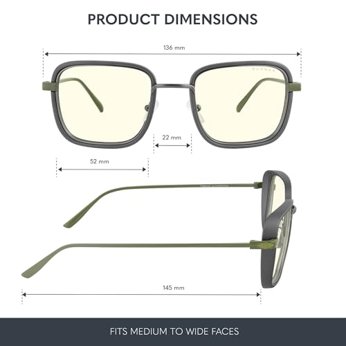 GUNNAR Gaming Glasses Fallout Vault 33 Olive Clear Lens Blue Light Blocking Relieve Dry Eye - Image 3