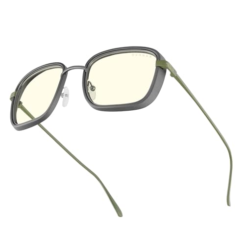 GUNNAR Gaming Glasses Fallout Vault 33 Olive Clear Lens Blue Light Blocking Relieve Dry Eye - Image 1