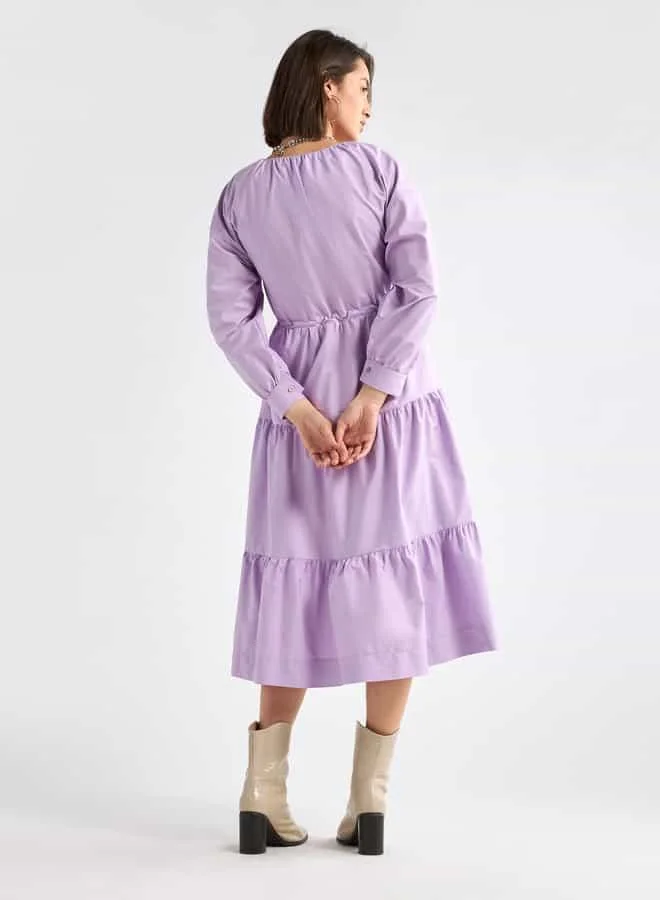 Splash FAV Tiered Cotton Dress