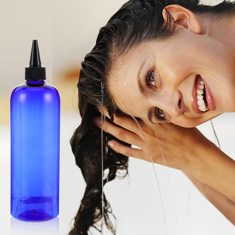 6pcs 500ml Hair Dyeing Applicator Bottles Squeeze Dispenser with Black Nozzle Caps Refillable Hair Coloring Tool for Salon and Home Use - Image 3