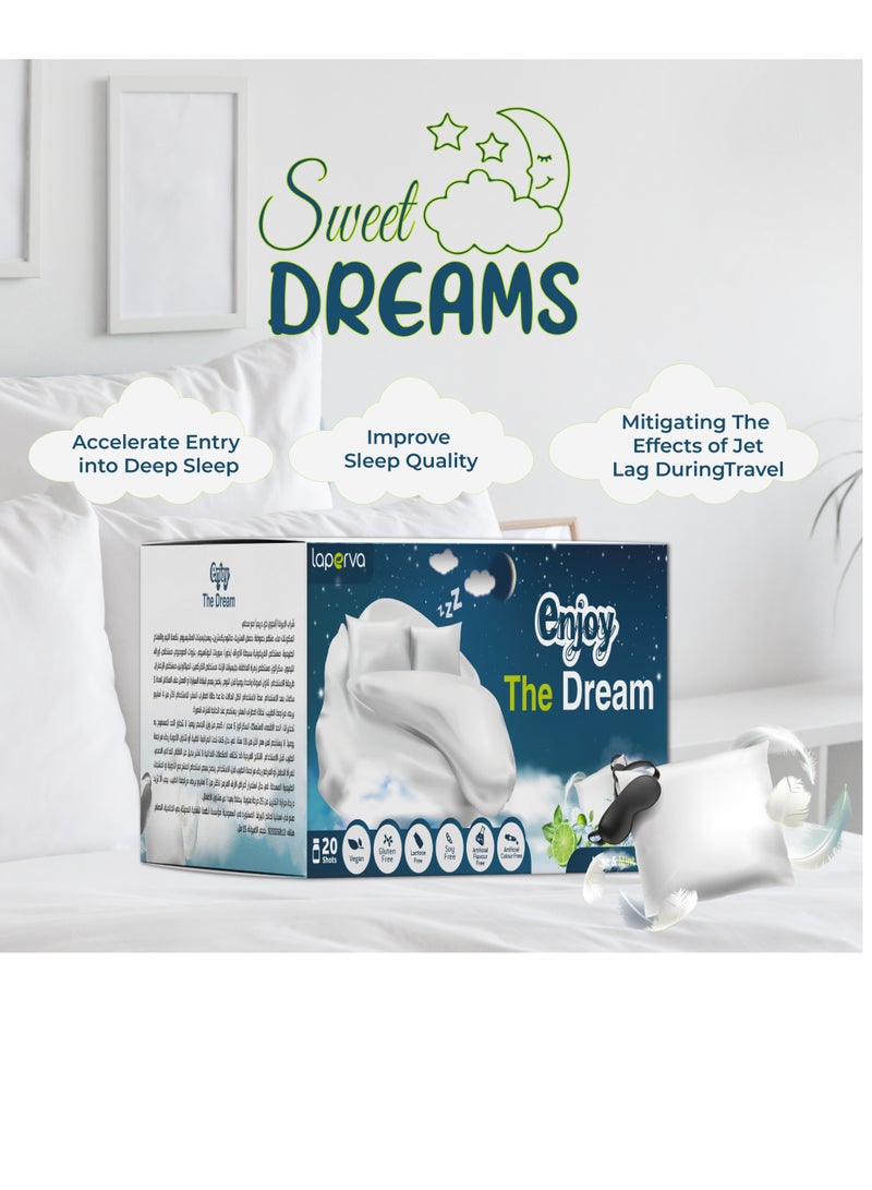 Laperva Enjoy the Dream Sleep Aid Supplement with Melatonin- Lime Mint, 20x15ml Vials , 5-HTP, Rosmarinic Acid, Curcuminoids, Safranal & Crocins, Passionflower, Zinc & Magnesium  - Image 4