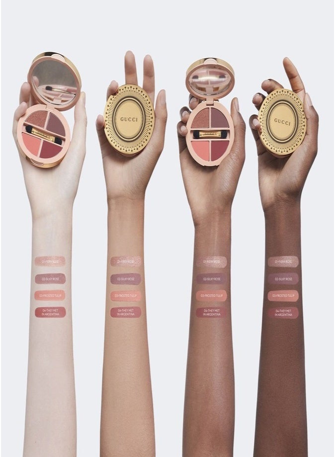 GUCCI Palette De Beauté Quatuor Eyeshadow Palette 6.1g – 03 Wild Bouquet Luxury Eye Makeup - Image 5