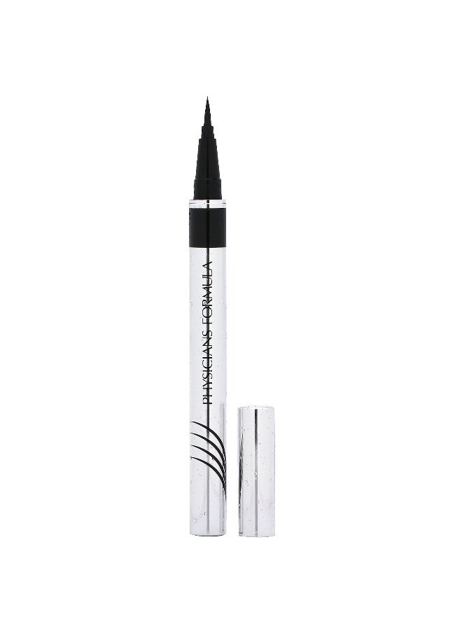 Physician's Formula Physicians Formula, Eye Booster, Waterproof Ultra-Fine Liquid Eyeliner, PF10970 Blackest Black, 0.03 fl oz (1 ml)  - Image 1