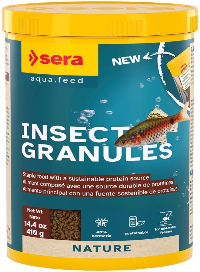 Sera Insect Granules 1,000 ml 14.4 oz (410 g) | Sustainable Fish Food for Ornamental Fish | Natural Soft Granules | No Artificial Additives | Freshwater Ornamental Fish granules - Image 1