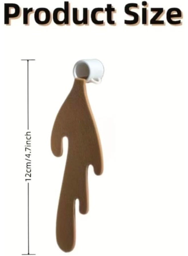 Coffee Splatter Design Bookmarks - 2 Pcs Set, Durable Waterproof ABS Resin, Unique Funny Spilled Coffee Page Marker, Gift for Coffee Lovers, Bookworms & Students - White - Image 2