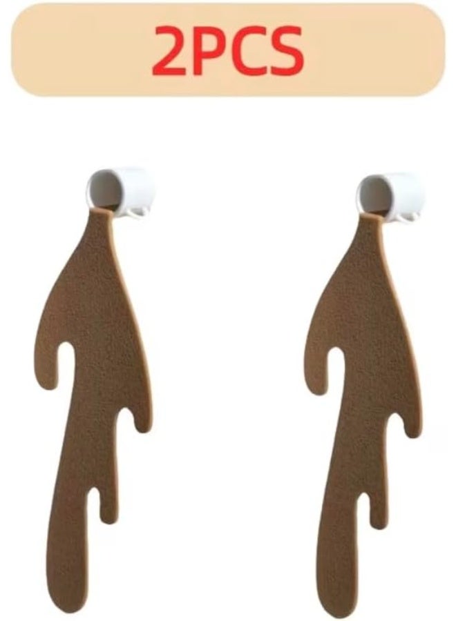 Coffee Splatter Design Bookmarks - 2 Pcs Set, Durable Waterproof ABS Resin, Unique Funny Spilled Coffee Page Marker, Gift for Coffee Lovers, Bookworms & Students - White - Image 4