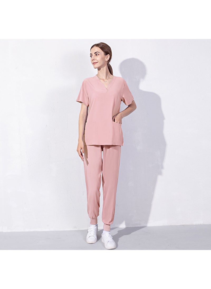 Generic Summer Medical Nurse Uniform Set for Women 42016 pink LW 