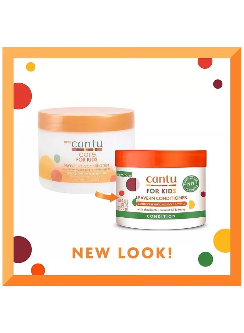 كانتو بلسم يترك على الشعر للأطفال للشعر المجعد والمموج، تركيبة مرطبة ومسهلة للتصفيف، 283 جم - Image 2