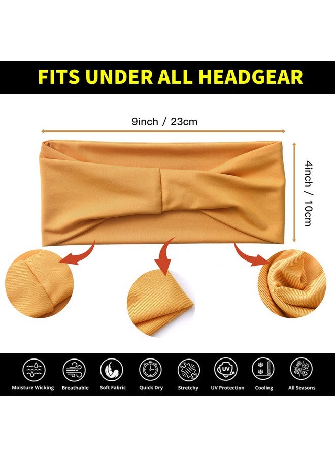 Carede 12 حزمة من رباطات الرأس العريضة للنساء بدون انزلاق مرنة بوهو لرباطات الشعر ناعمة مطاطية لليوغا والتمارين الرياضية والجري رباطات رأس سميكة لشعر النساء لامتصاص العرق بألوان صلبة - Image 4