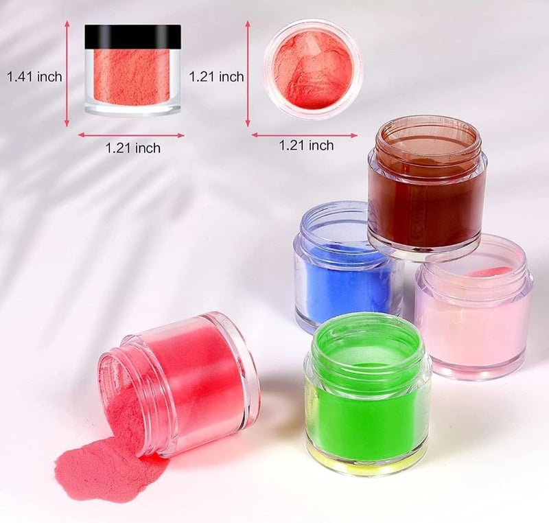 Feelhigh 24 Colors Acrylic Nail Powder Set Colored Acrylic Powder for Nails DIY Art Design 3D Manicure Extension Gifts for Women and Girls Multicolors - Image 3