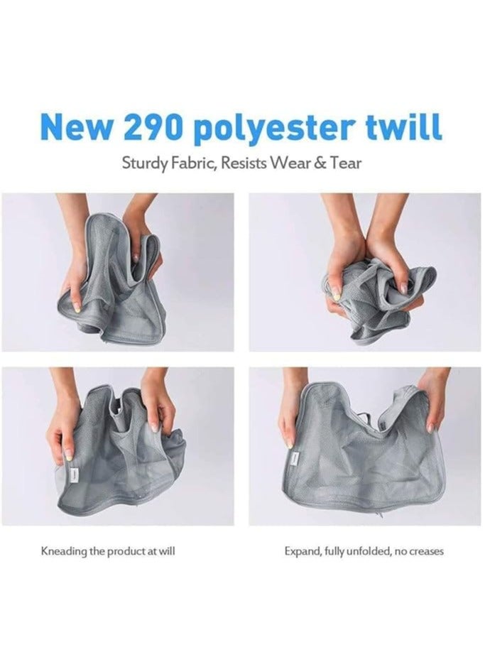 مورانو طقم منظمات سفر من مورانو طقم مكون من 7 قطع مقاوم للماء مصنوع من ألياف البولستر المتينه لون رمادي فاتح - Image 3