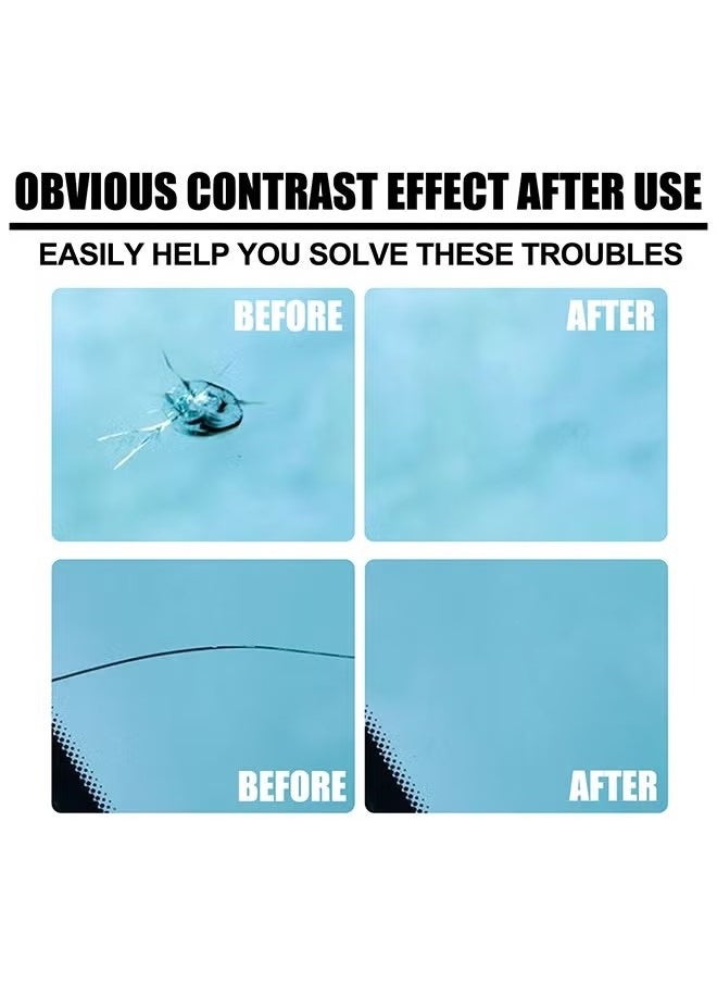 RAYHONG Windshield Crack Repair，For Glass Crack Repair Adhesive，Windshield Chip Repair Kit，Cracks Gone Glass Repair Fluid Quick Fix  - Image 3