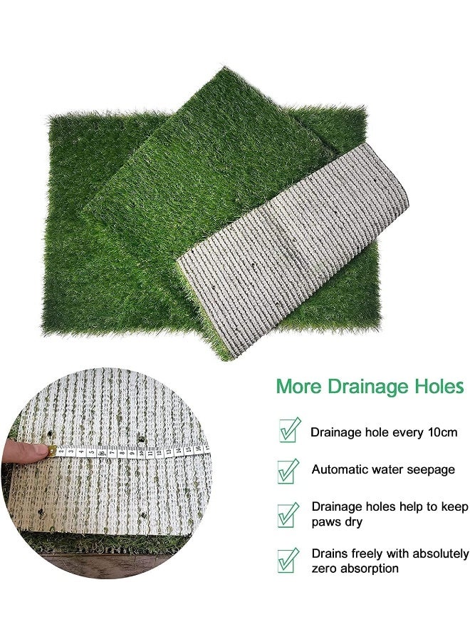 Mumoo Bear حصائر عشب صناعي لمومو بير للكلاب، عشب مزيف لتدريب الحيوانات الأليفة على قضاء الحاجة، مثالي للاستخدام الداخلي والخارجي (35.5 × 46 سم) - Image 2