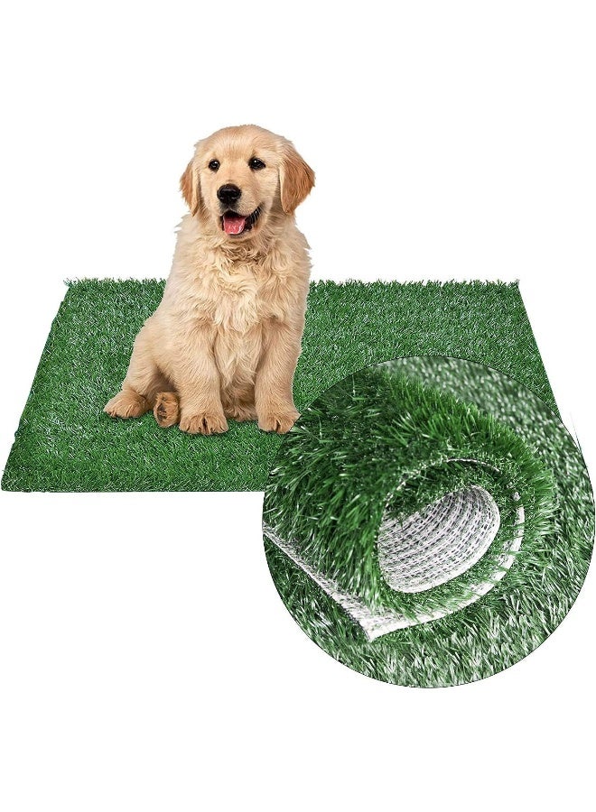 Mumoo Bear حصائر عشب صناعي لمومو بير للكلاب، عشب مزيف لتدريب الحيوانات الأليفة على قضاء الحاجة، مثالي للاستخدام الداخلي والخارجي (35.5 × 46 سم) - Image 1