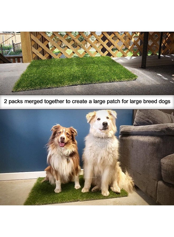 Mumoo Bear حصائر عشب صناعي لمومو بير للكلاب، عشب مزيف لتدريب الحيوانات الأليفة على قضاء الحاجة، مثالي للاستخدام الداخلي والخارجي (35.5 × 46 سم) - Image 4