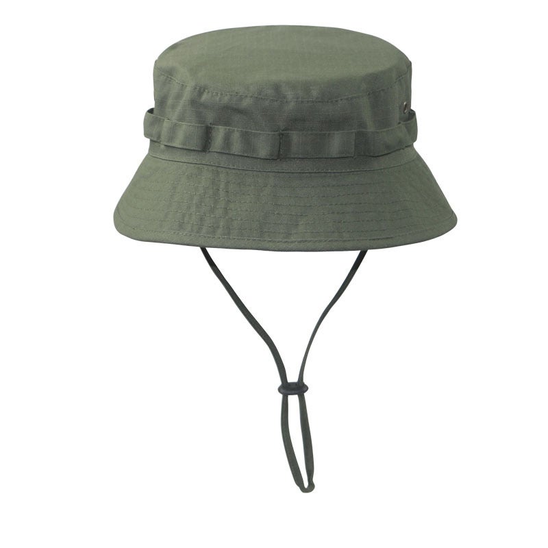 Generic 2nd Generation Tactical Camouflage Hanni Hat Outdoor Fisherman Sun Protection Sunscreen Round Edge Cap Cycling Hiking Army Green 