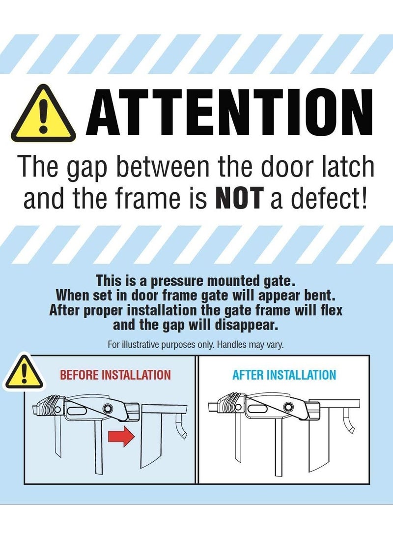 GGEROU - Baby Gate for Stairs & Doorways, Extra Wide Baby Safety Door Gates,Pet Dog Gate, Auto Close Pressure Mounted Walk Thru Child Gate for Baby Toddlers,NO Drilling (30inch Wide Gate) - Image 1