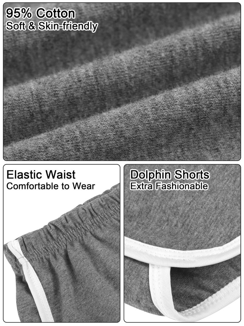 URATOT 5 Pack Shorts for Women Summer Casual Lounge Short Comfy Cotton Dolphin Shorts Athletic Gym Yoga Running Short Pants - Image 2