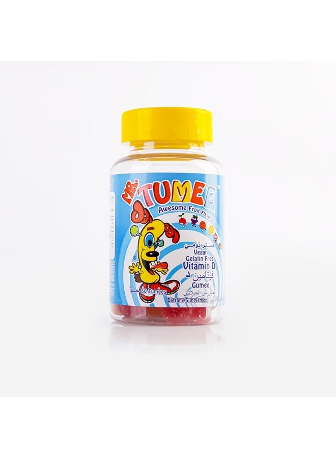 MR.TUMEE Mr. Tumee Vitamin D Gummies – Bone & Immune Health – Sugar-Free (60 Gummies - 1 Month Supply)