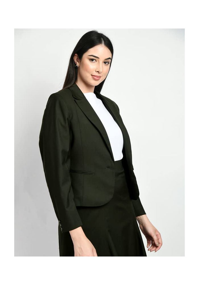 Exude بليزر قصير أسود للنساء - Image 3