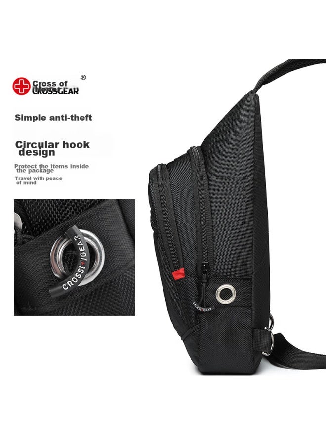 CROSS+GEAR Crossgear Men's Crossbody Bag, Sports Multifunctional Small Backpack, Phone Bag, Hanging Bag, Anti-theft Chest Bag, Waist Bag, Storage Bag - Image 3