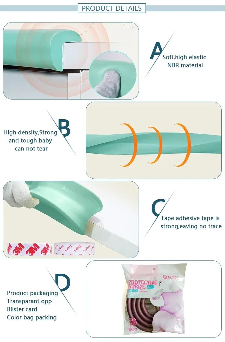 Y&D Hot Selling L-Shaped Edge Guards - Baby Safety Corner Protectors - Soft PVC Silicone Table Corner Cushions for Childproofing Furniture & Preventing Bumps - Image 5