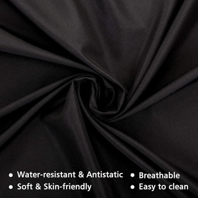 PrePsto Hair Cutting Apron Hairdressing Home Barber Cape Dyeing Gown Salon Accessory Waterproof for Men and Women Black_Color - Image 3