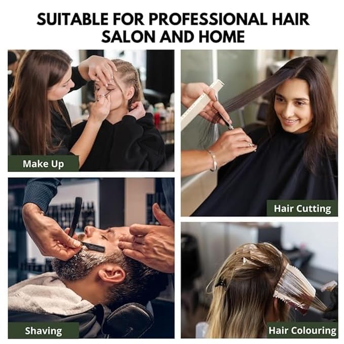 PrePsto Hair Cutting Apron Hairdressing Home Barber Cape Dyeing Gown Salon Accessory Waterproof for Men and Women Black_Color - Image 5