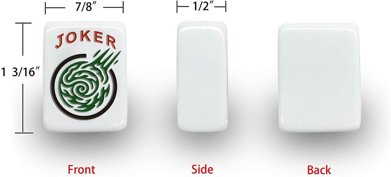 Mose Cafolo American Mahjong Game Set, Pinky Red Carrying Bag,166 Premium White Tiles,4 Color Racks/Pushers,100 Chips,1 Wind Indicator,Western Mahjong Tiles Set,Complete Ma Jong Set - Image 4