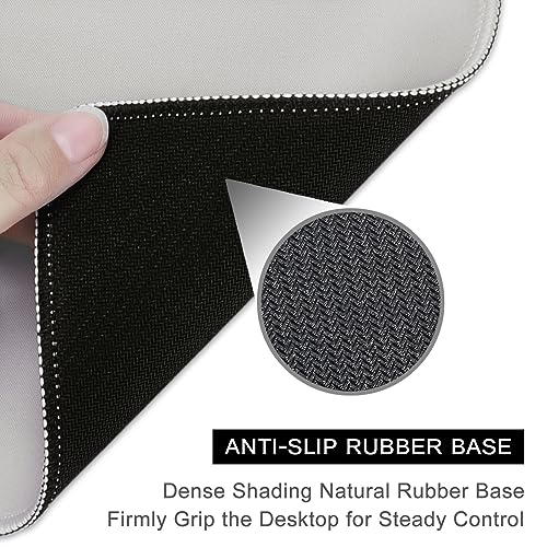 Hsurbtra Mouse Pad, Premium-Textured Square Mousepad 10.2 x 8.3 Inch, Stitched Edge Anti-Slip Waterproof Rubber Pretty Cute Computer Mat for Office Gaming Laptop Women Kids Space Gray - Image 4