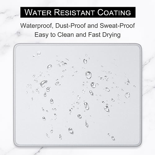 Hsurbtra Mouse Pad, Premium-Textured Square Mousepad 10.2 x 8.3 Inch, Stitched Edge Anti-Slip Waterproof Rubber Pretty Cute Computer Mat for Office Gaming Laptop Women Kids Space Gray - Image 5