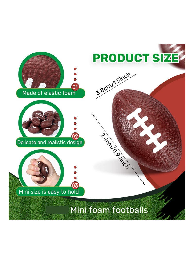 SOLARAE Mini Foam Footballs, Bulk Mini Stress Ball, Party Favor for Kids Footballs Toy Little Football Party Decoration, Sports Party Favor Reward Bag Gift Fillers School Classroom Prize(30 Pack) - Image 2
